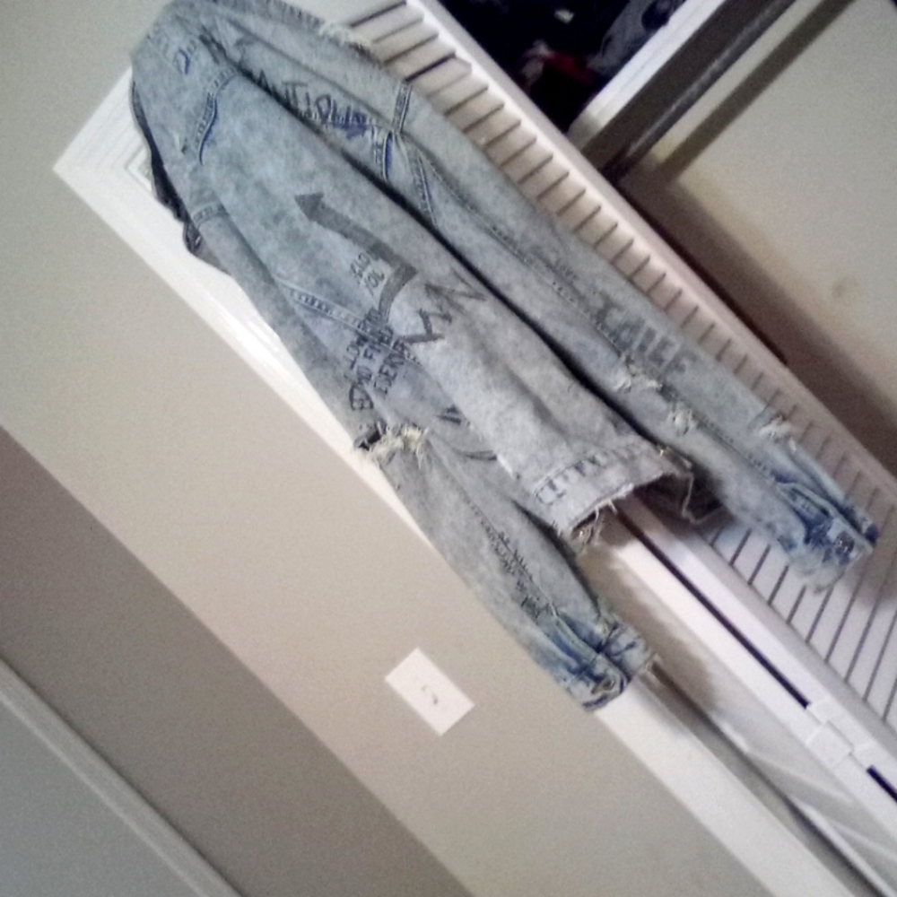 Ripped jean jacket
